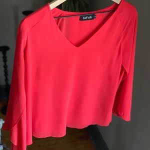 Coral Chiffon Blouse